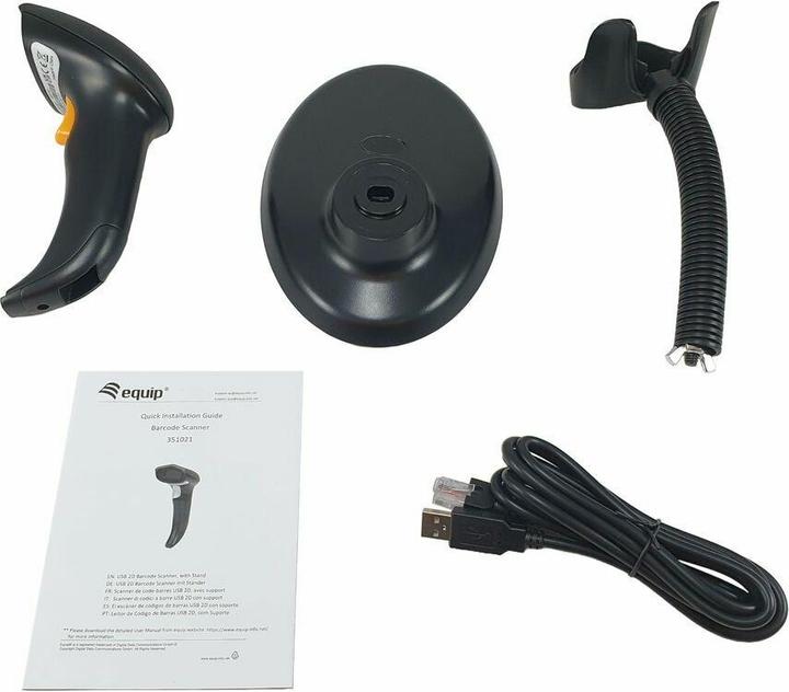 Produktbild equip Barcode Handscanner 2D Laser Kabel USB 1D2D (1D-Barcodes, 2D-Barcodes, QR-Code)