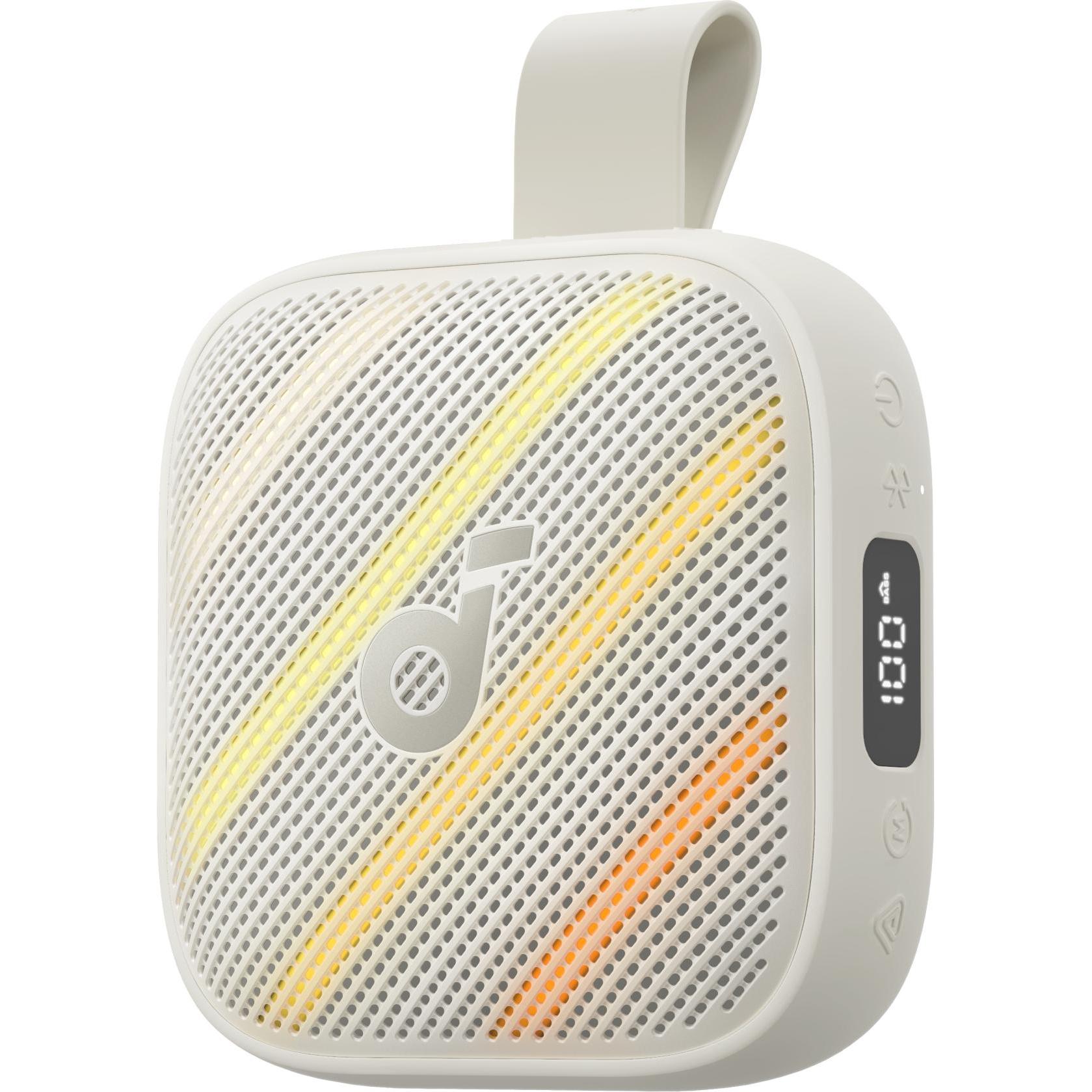 soundcore bis zu 24h Wiedergabezeit, IP68-zertifiziert Boom Go 3i White (24 h), Altoparlante Bluetooth, Beige, Bianco