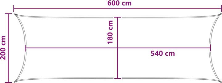 Produktbild vidaXL Sonnensegel (600 x 200 cm)