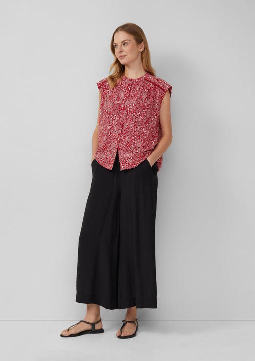 Immagine prodotto s.Oliver Bluse Weites Blusentop mit Raffung und Spitzen-Detail (36)