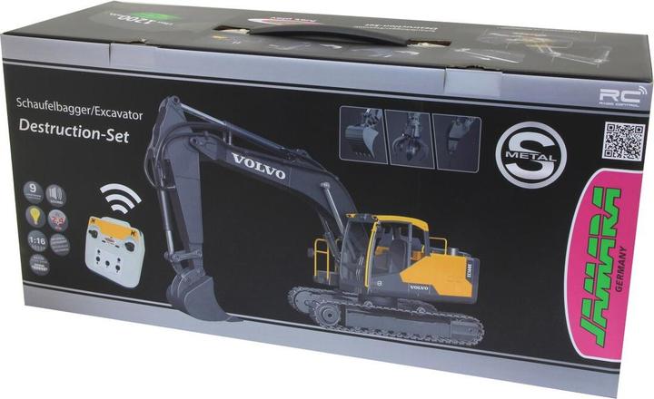 Actual product image Jamara Excavator Volvo EC160E Metal 1:16 2.4GHz Destruction Set