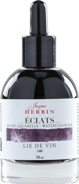 Actual product image Jacques Herbin Aquarelltine Éclats (Gold, Green, Orange, Rose, Silver, White, 50 ml)