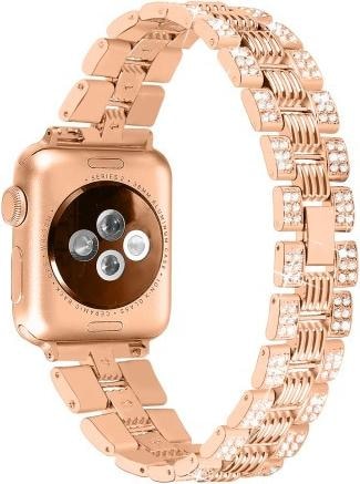 Produktbild Cover-Discount Apple Watch 42/44/45mm - Edelstahl mit Strass Armband roségold (42 mm, 44 mm, 45 mm, Edelstahl, Apple Watch Series 1, Apple Watch Series 2, Apple Watch Series 3, Apple Watch Series 4, Apple Watch Series 5, Apple Watch Series 6, Apple Watch Series 7, Apple Watch Series 8, Apple Watch Series 9, Apple Watch SE)