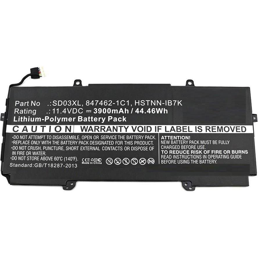 CoreParts Laptop Battery for HP (1 Zellen, 3900 mAh), Notebook Akku, Schwarz