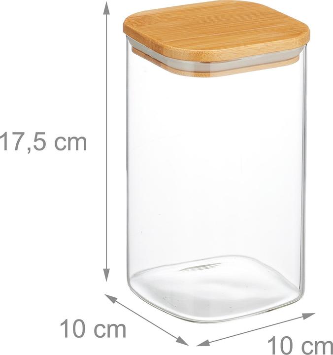 Immagine prodotto Relaxdays 3x barattolo di stoccaggio (1.20 l)