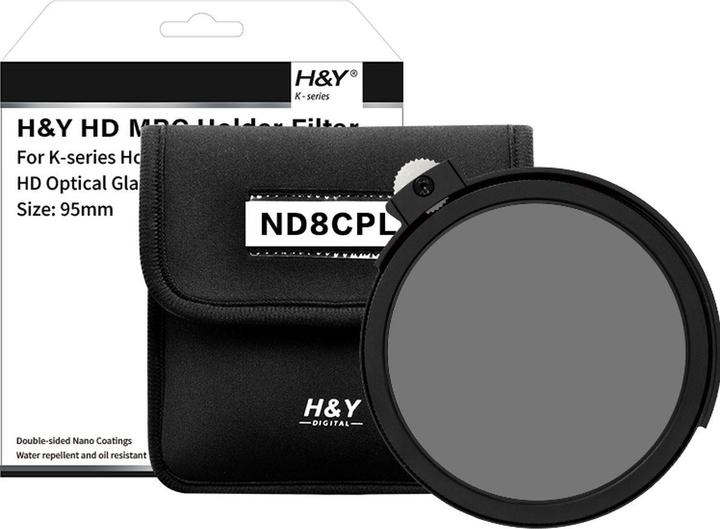 Actual product image H&Y K-Series ND8/CPol Filter (HY-KNC8) (95 mm, Neutral colour filter)