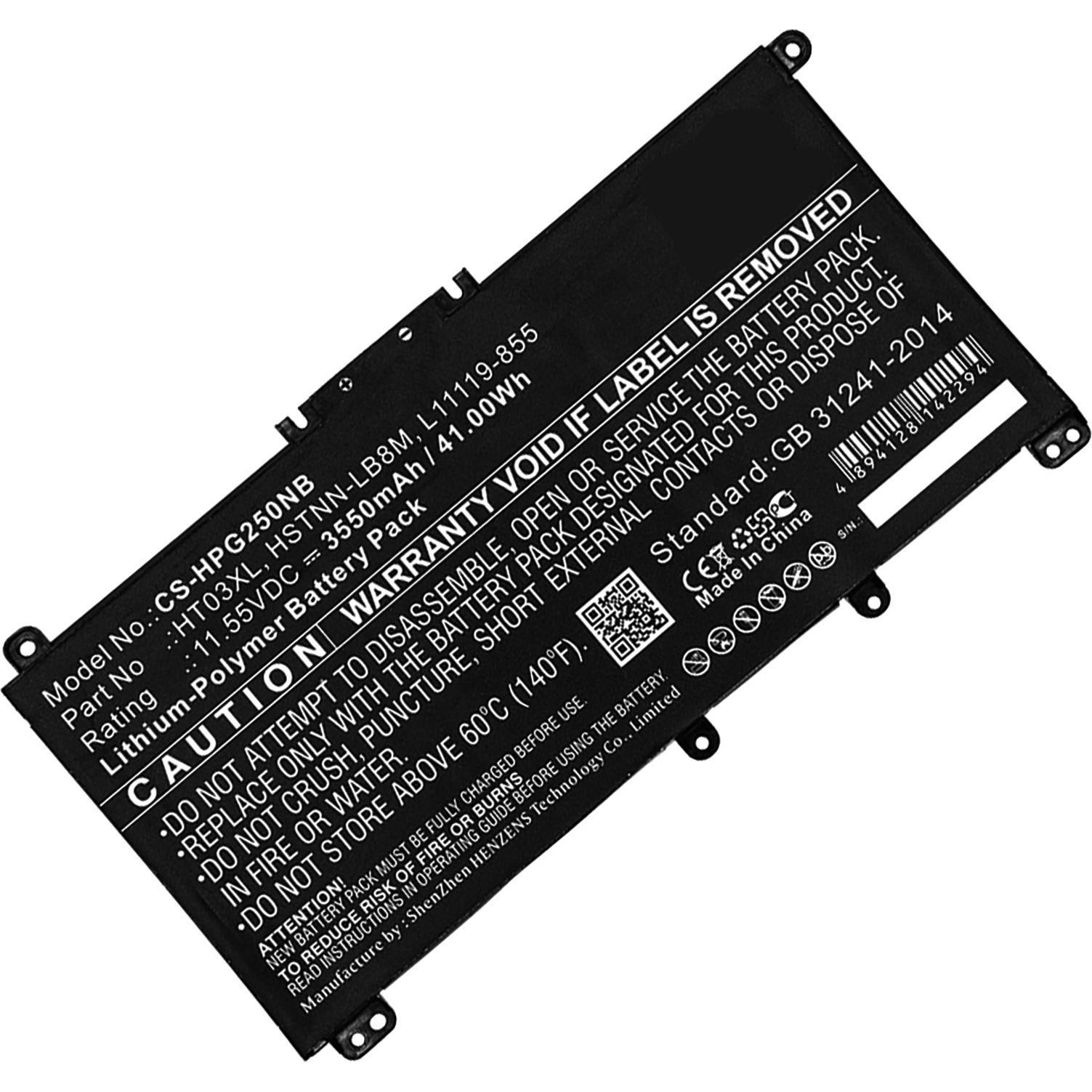 AGI Akku kompatibel mit HP 17-by1400ng (1 Zellen, 3550 mAh), Notebook Akku, Schwarz
