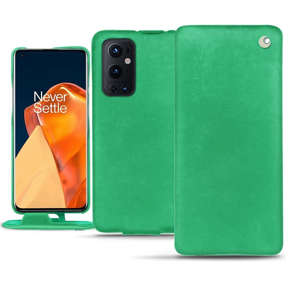 Noreve Lederschutzhülle vertikal (OnePlus 9 Pro), Smartphone Hülle, Grün