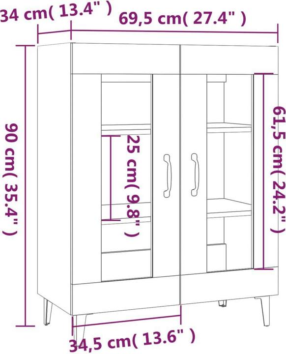 Image du produit vidaXL Sideboard (69.50 x 34 x 90 cm)