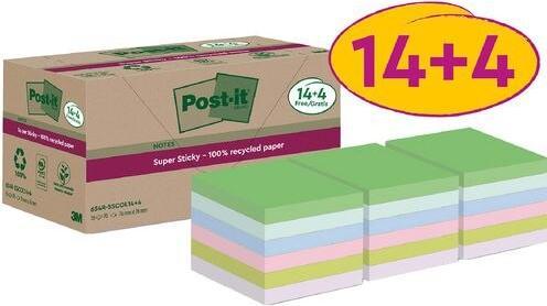 Produktbild Post-it Super Sticky Recycling (76 x 76 mm)