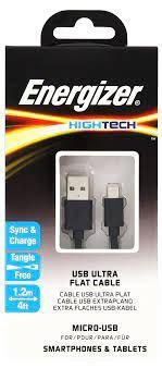 Energizer Hightech MicroUSB ultra flat cable schwarz