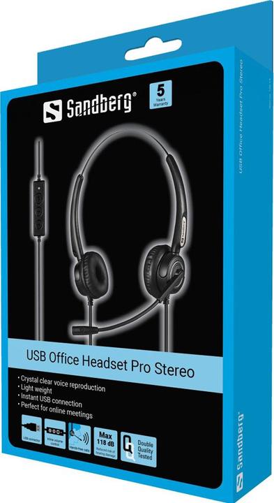 Immagine prodotto Sandberg Auricolare da ufficio USB Pro Stereo (Cablato, USB-A)