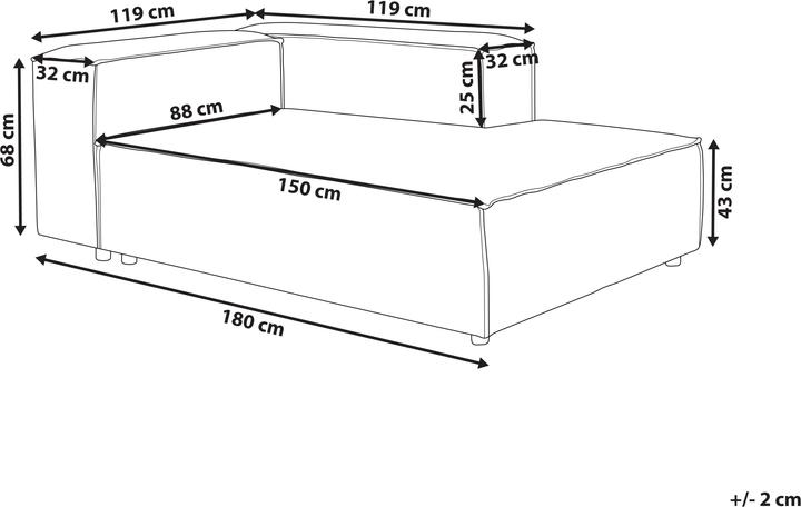 Actual product image Beliani Ardal (Recamiere)