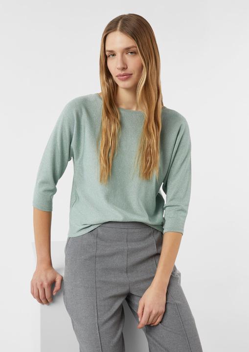 Actual product image Comma Strickpullover Feinstrick-Pullover mit Glitzergarn und Fledermausärmeln (36)