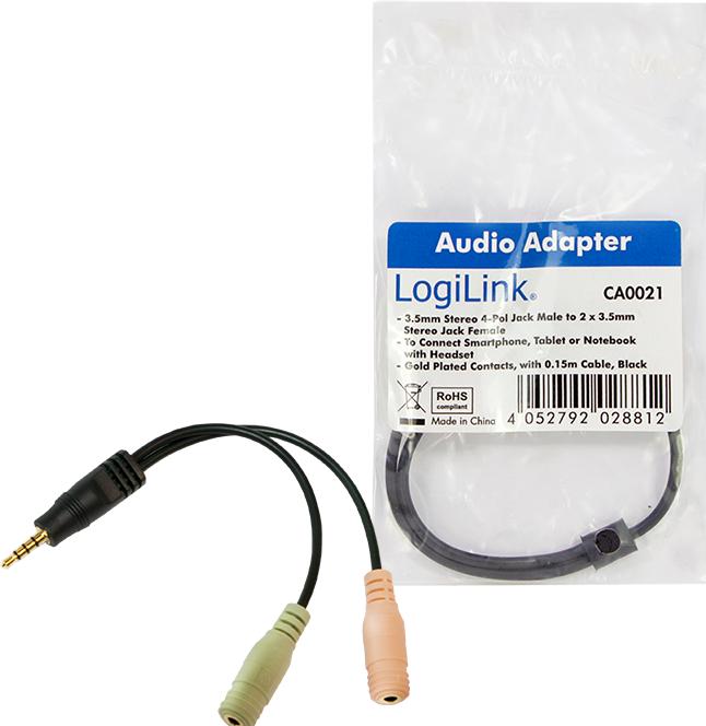 Image du produit LogiLink Adaptateur de prise (Séparateur audio)