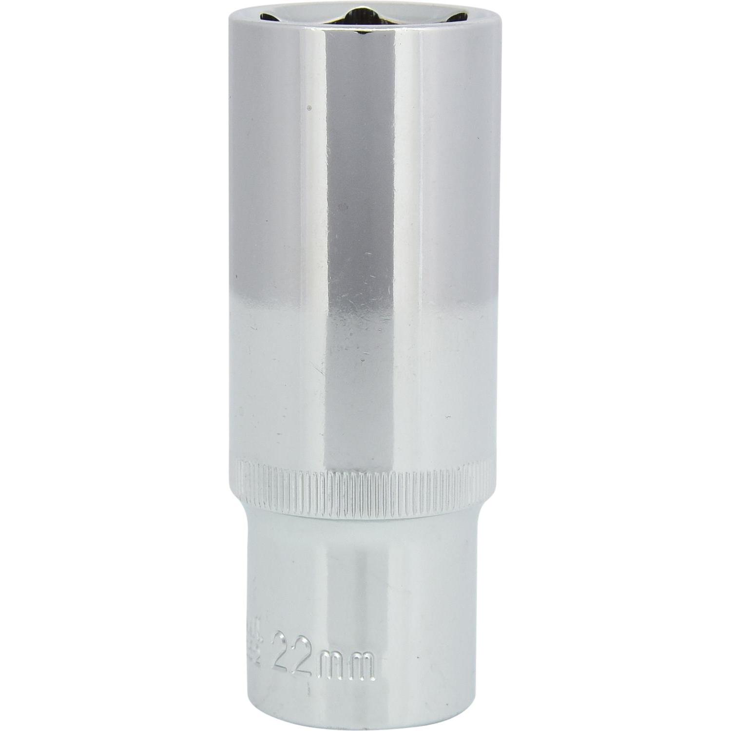 Thumbnail - KS Tools, Steckschlüssel + Stecknuss, 1/2" CHROMEplus Sechskant-Stecknuss lang (22 mm)