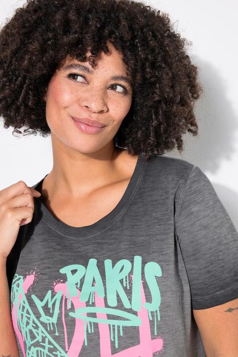 Produktbild Angel of Style T-Shirt, oversized, mit Paris Graffitti-Schriftzug (46)