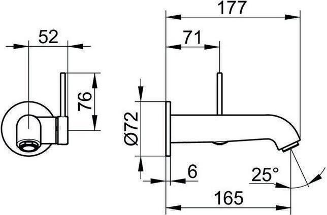 Produktbild Keuco EH-WT-MI IXMO Soft UP sw ma Ausldg 165mm