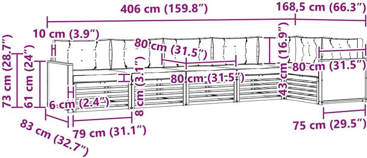 Produktbild vidaXL Outdoor-Sofa