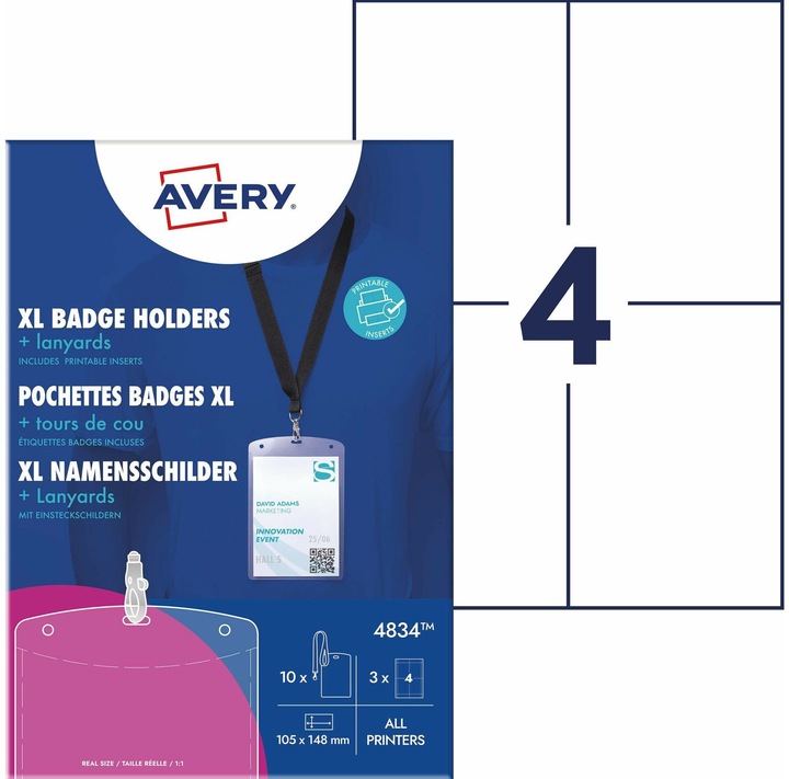 Actual product image Avery Name badges