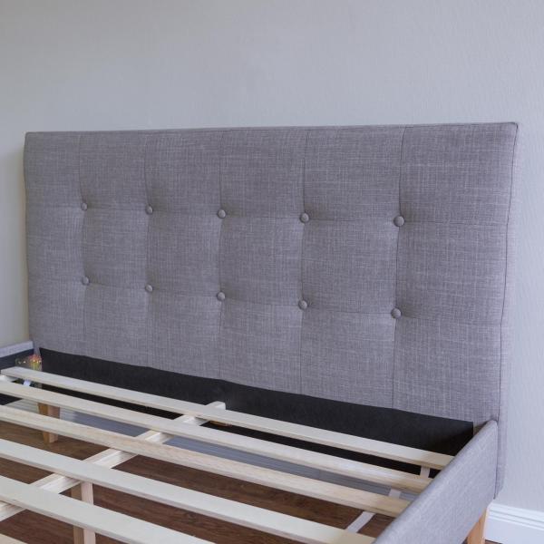 Actual product image Homestyle4u Upholstered bed Double bed Fabric bed Bed frame with slatted frame (180 x 200 cm)