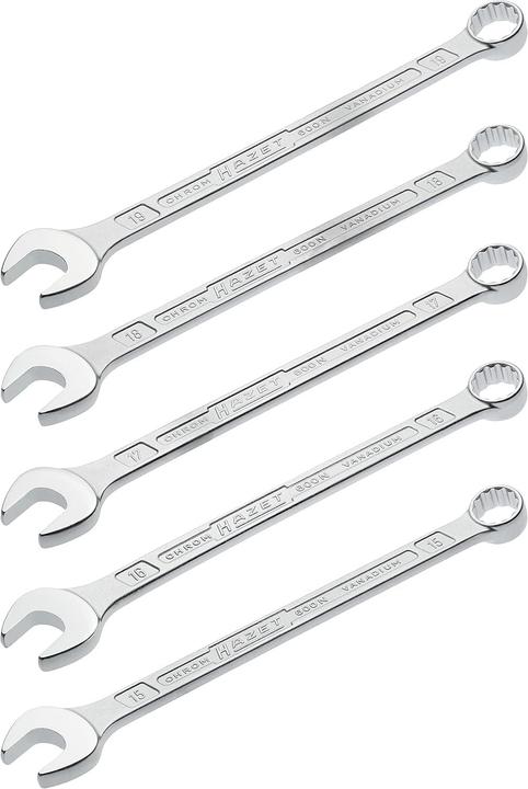 Produktbild HAZET Ring-Maulschlüssel Satz 600SPC/10 ∙ Aussen Doppel-Sechskant-Tractionsprofil ∙ 8 - 19 ∙ Anzahl … (10 mm, 12 mm, 13 mm, 14 mm, 15 mm, 16 mm, 17 mm, 18 mm, 19 mm, 8 mm)