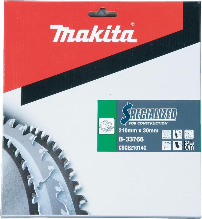 Produktbild Makita SPECIALIZED Sägeblatt 210x30x14Z