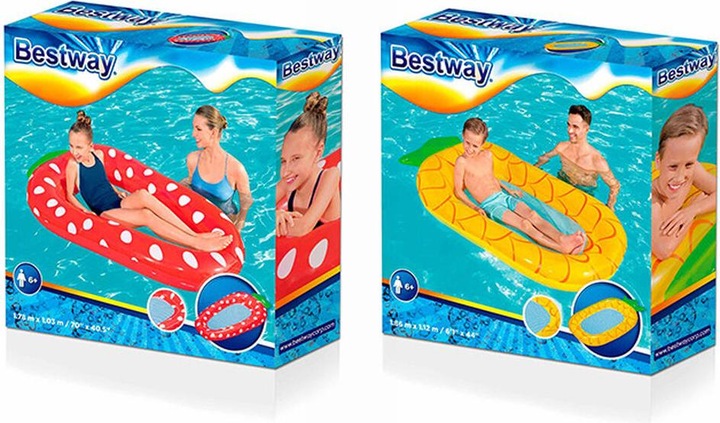 Actual product image Bestway Inflatable mesh mattress Strawberry 178 x 103 cm 43644