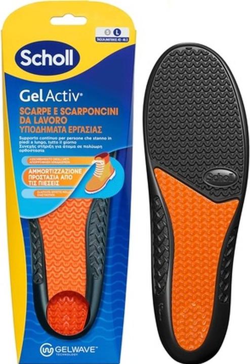 Actual product image Scholl GelActiv Insoles for Work Shoes and Boots with GelWave Technology Shock Absorbing Continuous