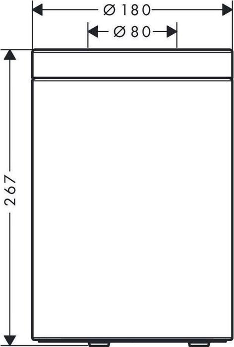 Immagine prodotto hansgrohe Axor Cestino circolare universale in nichel lucido (5 l)