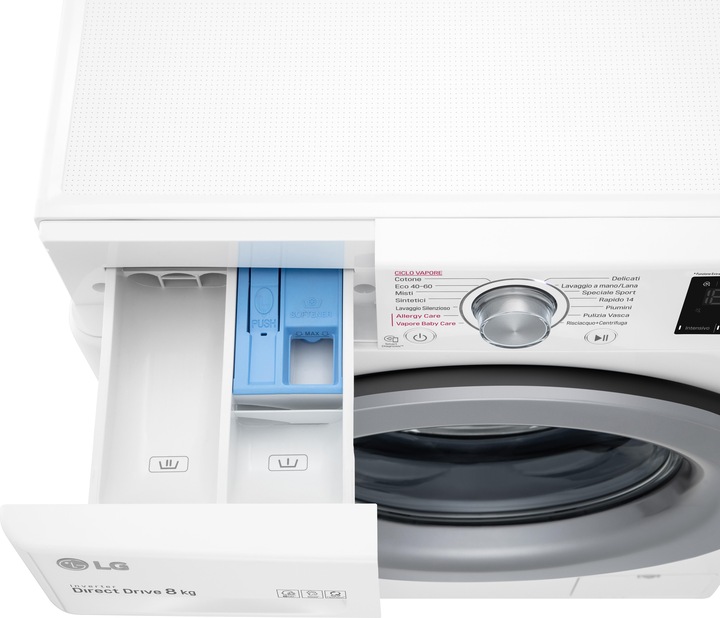 Produktbild LG F2WV3S7S4E Slim AI DDTM SteamTM 7kg Waschmaschine Energieklasse D (7 kg, Links)