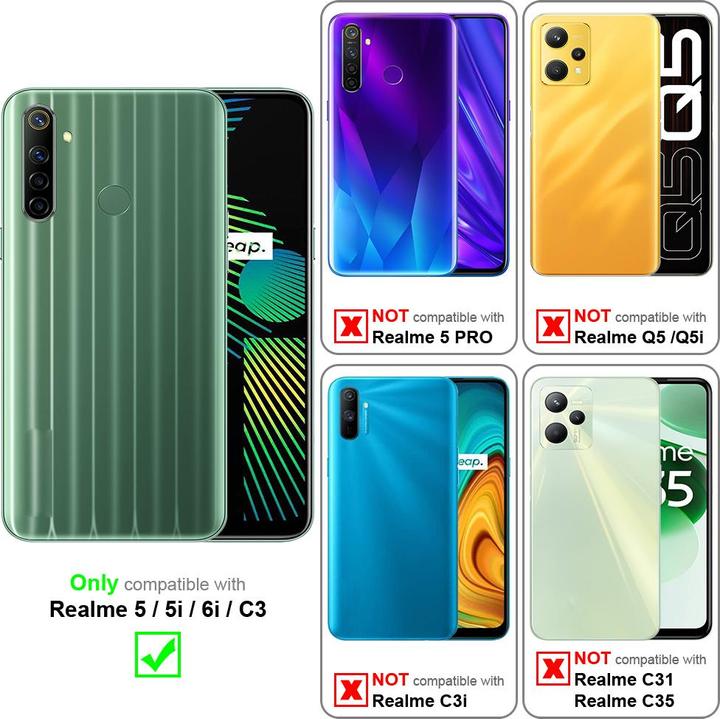 Image du produit Cadorabo Coque pour Realme 5 / 5i / 6i / C3 universel avec Clip (Domaine 5i, Domaine 6i, Realme 5, Realme C3)