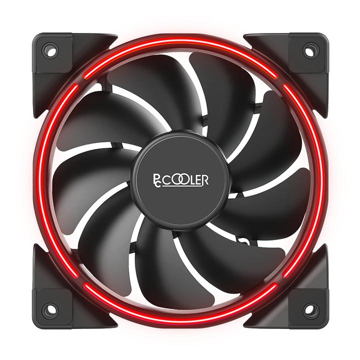 Actual product image Pccooler CORONA with red lighting (120 mm)