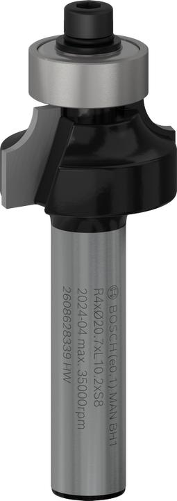 Produktbild Bosch Professional Zubehör Abrundfräser, 8 mm, R1 4 mm, L 10,5 mm, G 53 mm