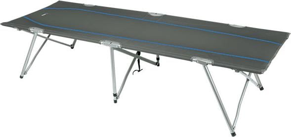 Actual product image High Peak Camping Oviedo Camp Bed, Dark Grey/Blue, 190x65x45 cm