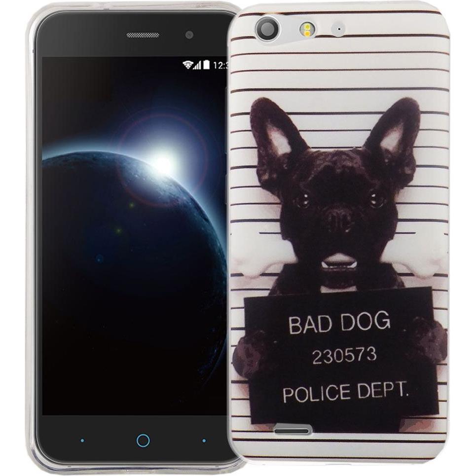 König Design Handy Hülle für ZTE Blade V6 Böser Hund Tasche Case Cover Motiv Slim TPU Bumper (ZTE Blade V6), Smartphone ...