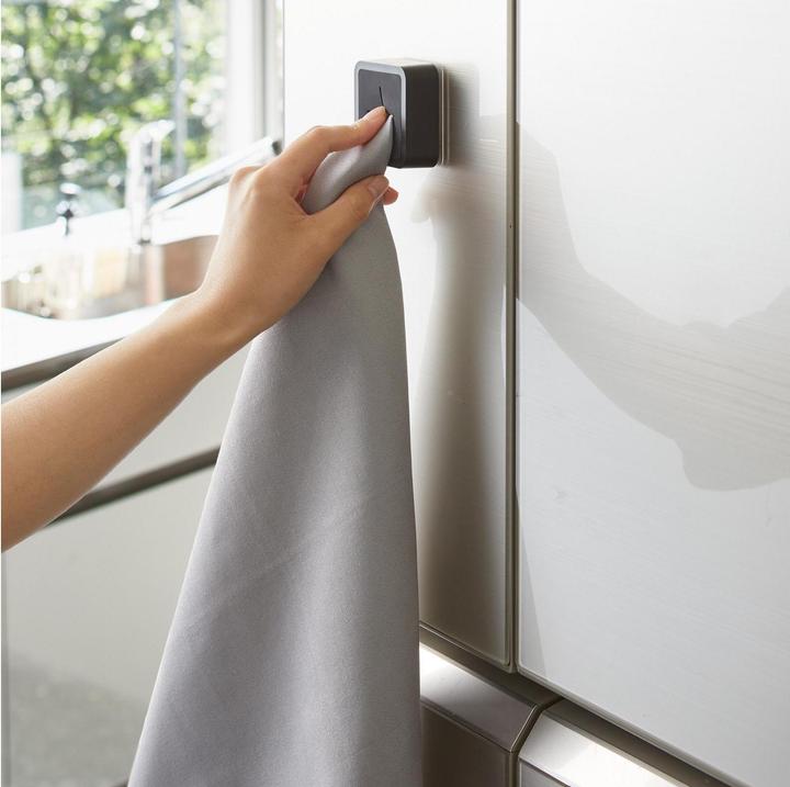 Actual product image Yamazaki TOWER adhesive hook towel rail