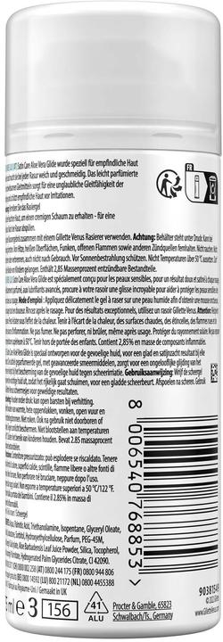 Nährwerte und Zutaten Gillette Satin Care Sensitiv (75 ml, Rasiergel)