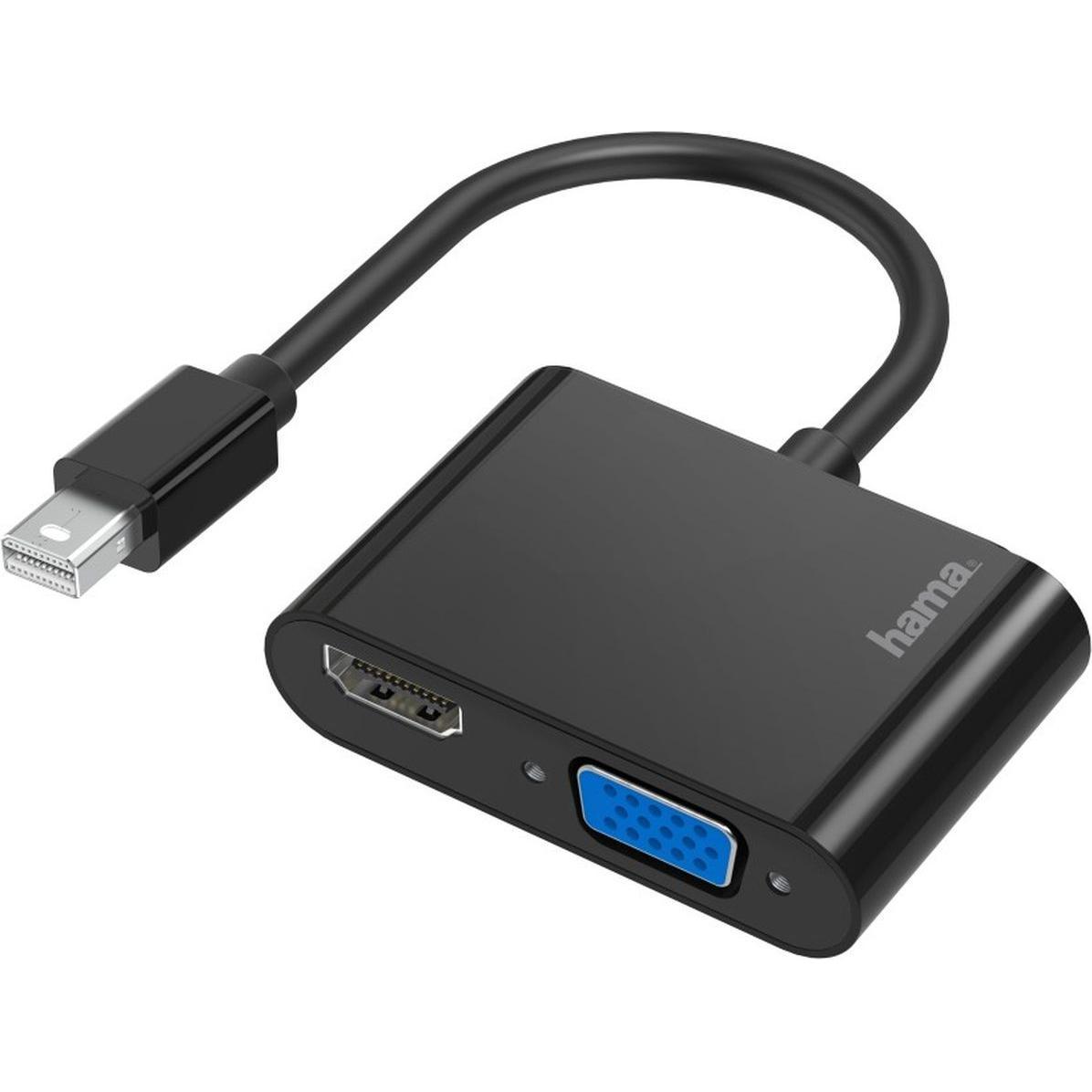 Hama Nero Mini Displayport — Vga Hdmi (Typ A) (Hdmi), Adattatore Dati + Video,