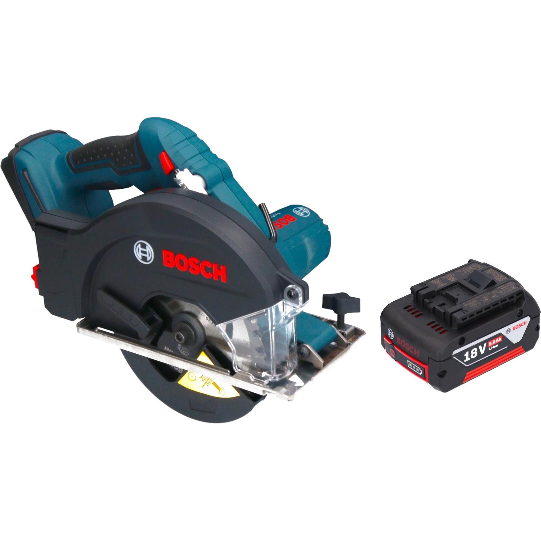 Bosch Professional, Handkreissäge, Bosch GKM 18V-50 Professional Akku Metall Handkreissäge 18 V 136 mm Brushless + 1x Ak...