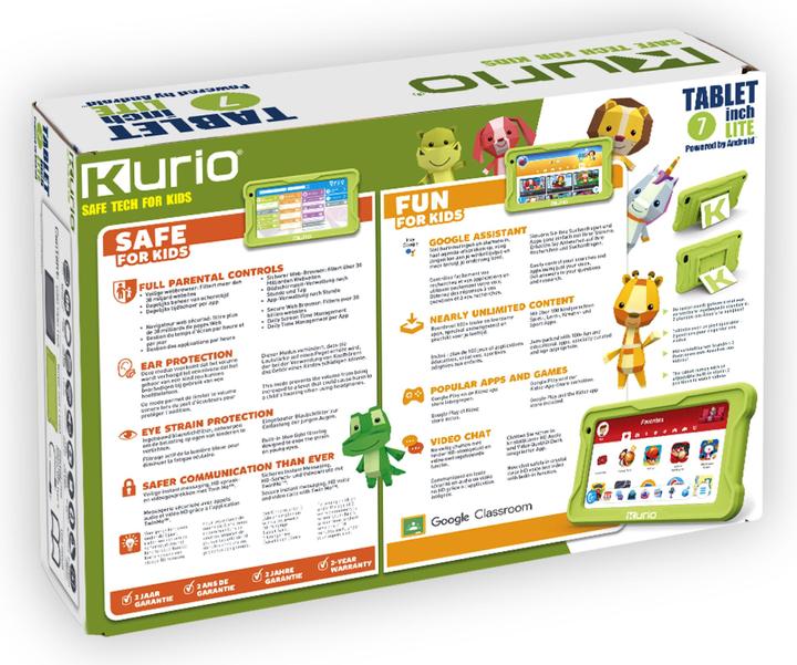 Productafbeelding Kurio kindertablet - 7 inch tablet - Veilig online - Ouderlijk toezicht - YouTube kids - appbeheer - Andro (Alleen WLAN, 7", 32 GB, Groen)