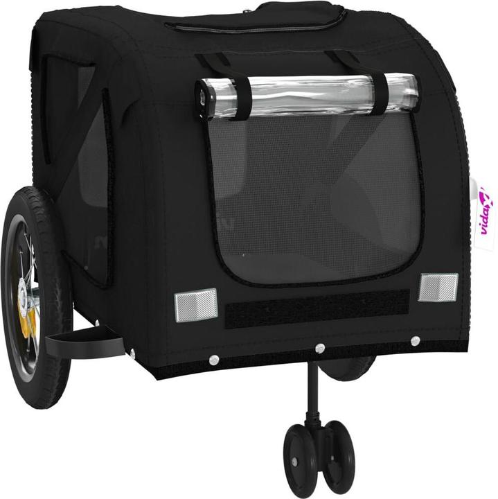 Image du produit VidaXL Remorque vélo chien Noir Tissu Oxford et