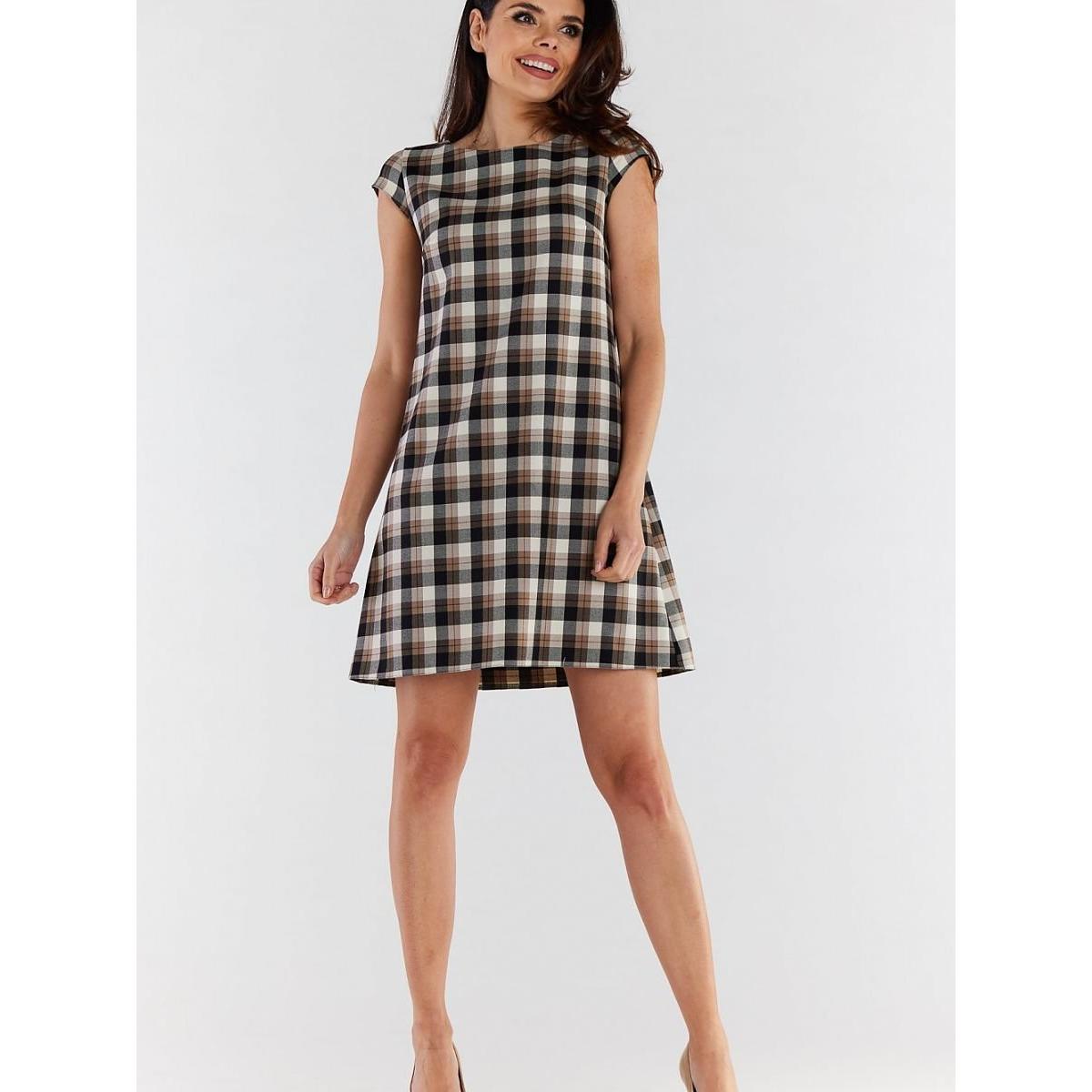 Awama, Damen, Kleider, Alltagskleid, Braun, (XL)