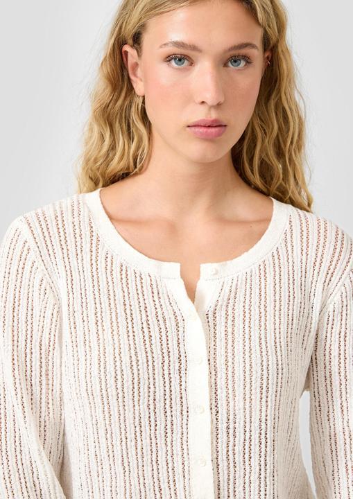 Produktbild s.Oliver Strickjacke Strickjacke mit Ajourmuster (L)