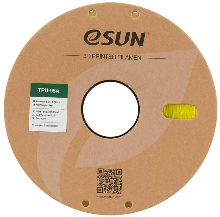 Immagine prodotto eSUN Filamento 3D eTPU-95A 1,75mm Tr. Giallo 1kg (TPU, 1.75 mm, 1000 g, Giallo)
