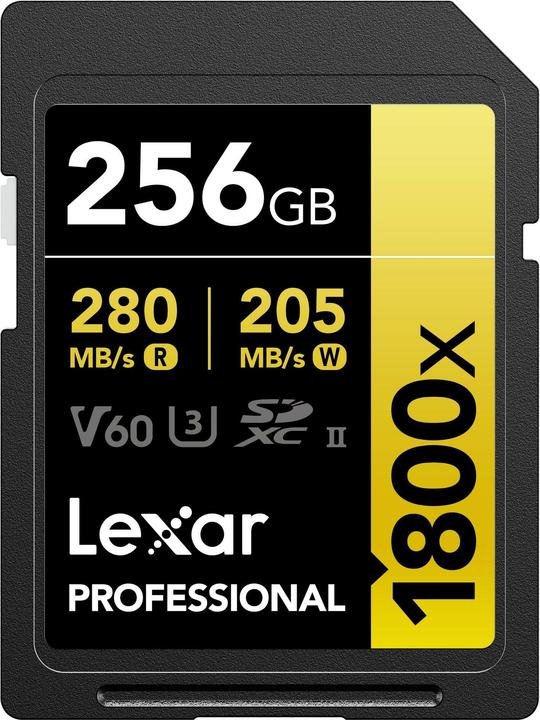 Lexar Professional 1800x (256 GB, SDXC, U3, UHS-II)