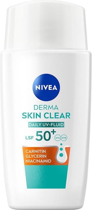 Immagine prodotto NIVEA Derma Skin Clear Daily UV Fluid LSF 50+ (40 ml, Fluido viso, SPF 50+)