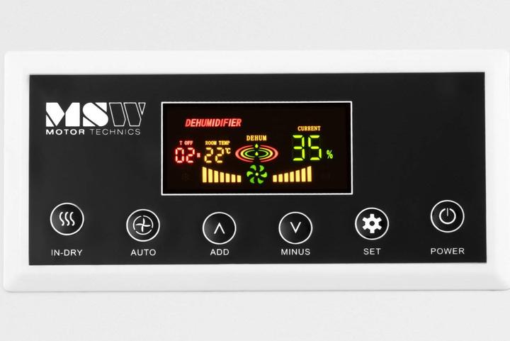 Actual product image MSW Commercial Dehumidifier - 50 L/24 h - 80 m² - 5.5 L (80 m², 50 l/24h)