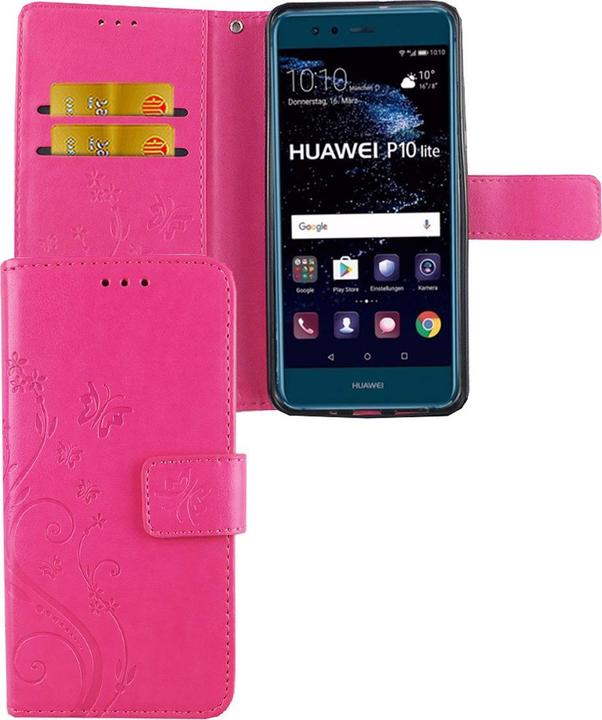 Produktbild König Design Hülle Handy Schutz für Huawei P10 Lite Case Cover Tasche Wallet Etui Handyhülle (Huawei P10 Lite)