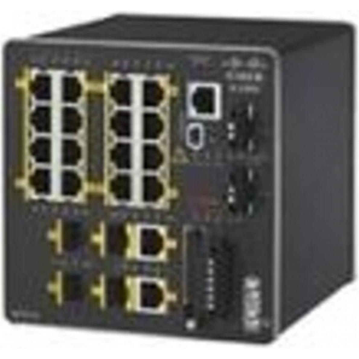 Cisco IE 16 10/100,2 FE SFP+2 T/SFP (16 Ports), Netzwerk Switch, Schwarz